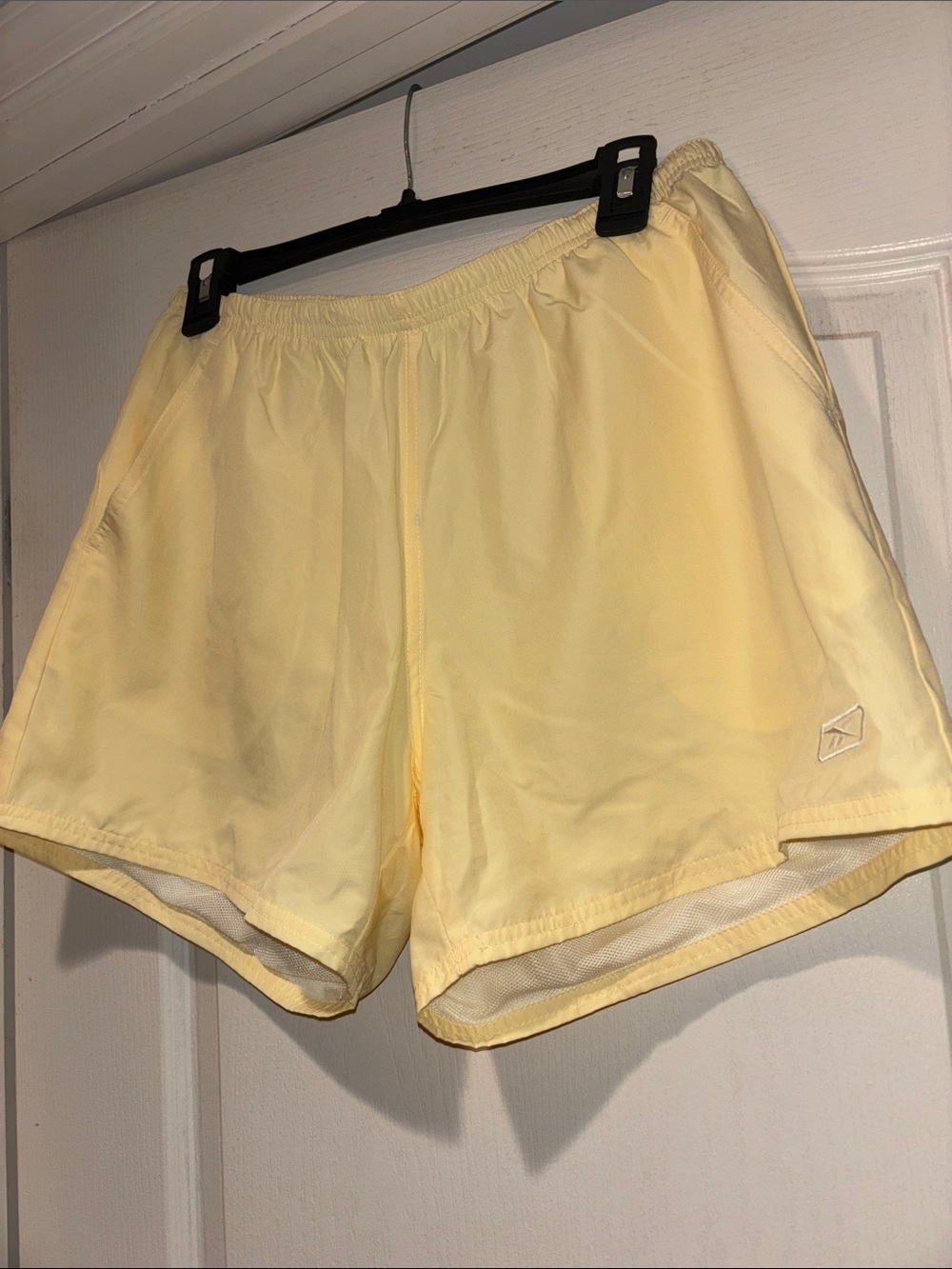 Reebok Light Yellow Women's Athletic Shorts